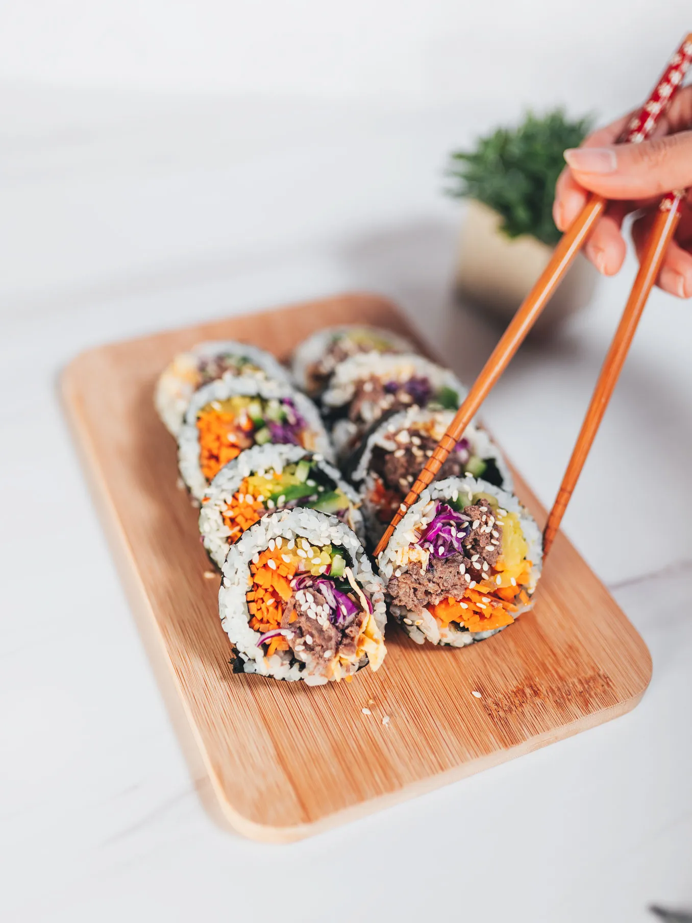 Bulgogi Beef Gimbap (Korean Seaweed Rice Rolls)