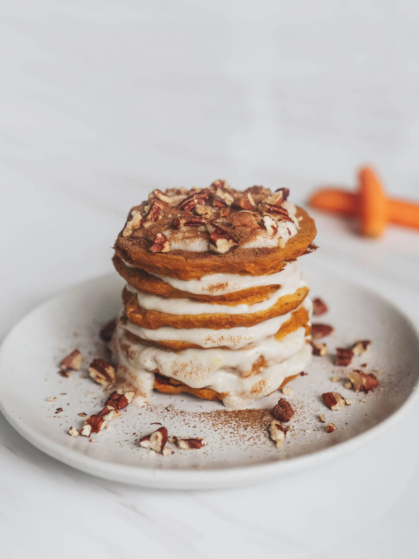 Healthy Carrot Cake Pancakes