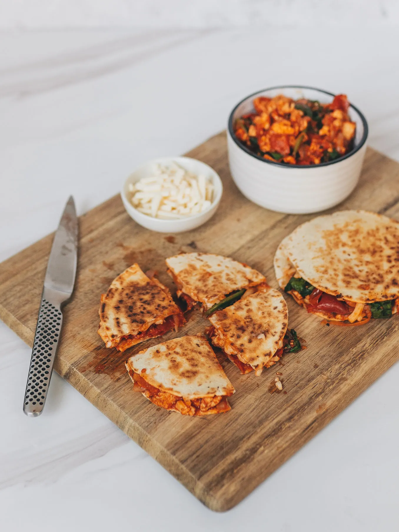 Mini Cheesy Tofu Quesadilla