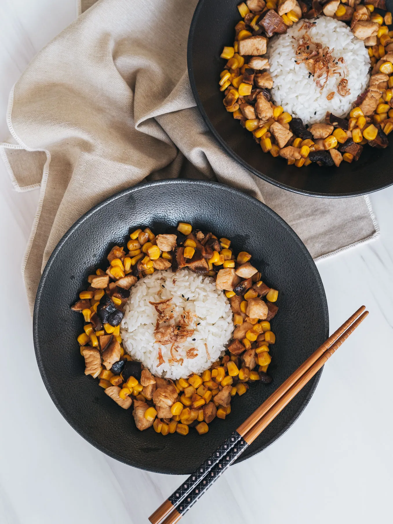 Chicken Corn and Mushroom Stir-Fry