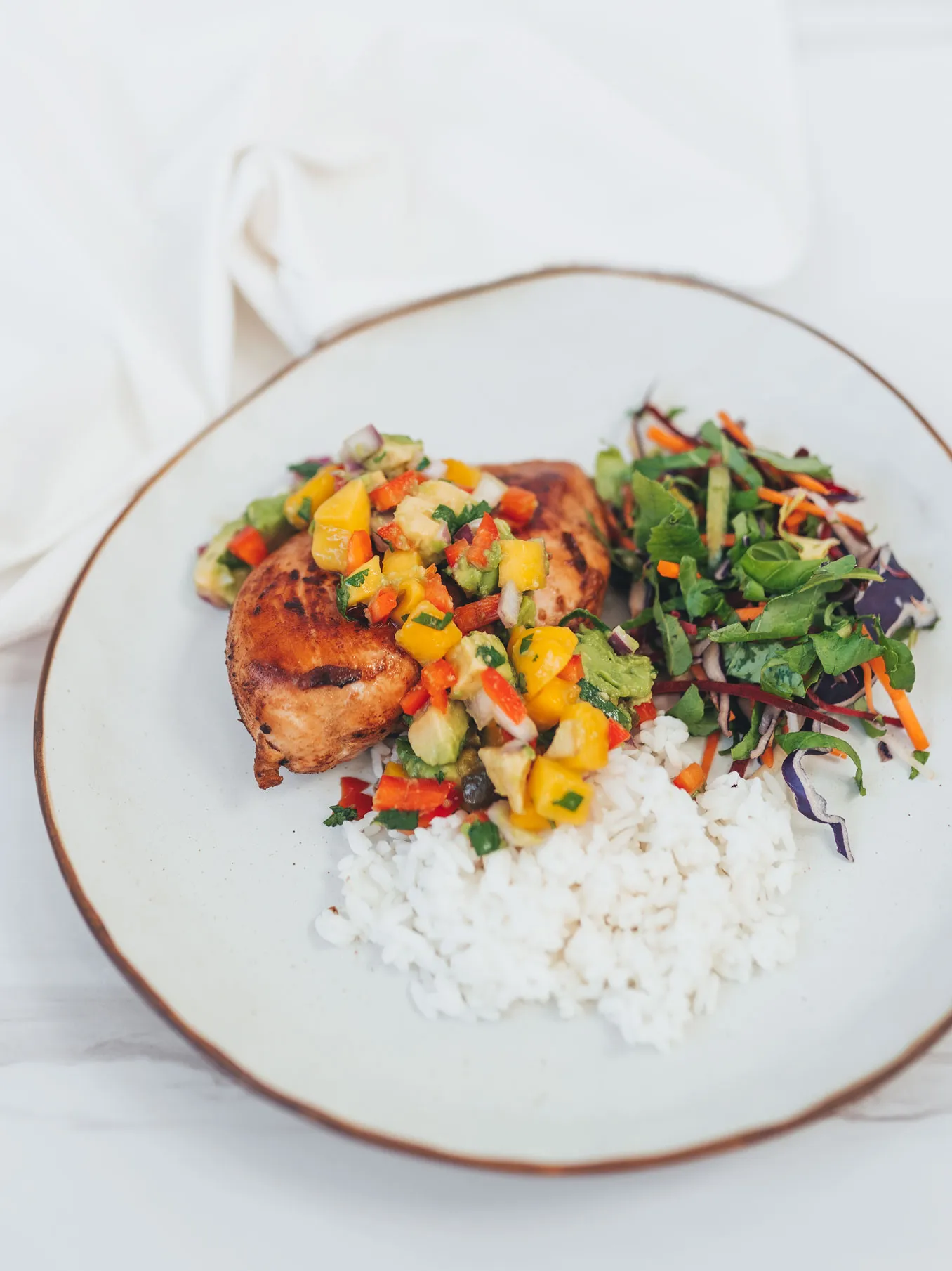 Pan-Seared Chicken Breast with Mango Salsa