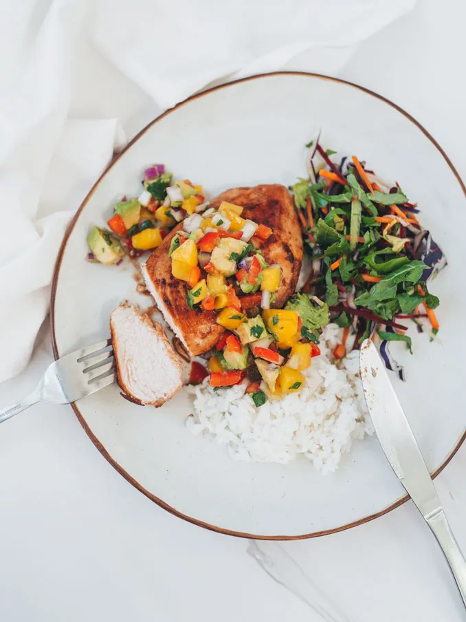 Pan-Seared Chicken Breast with Mango Salsa