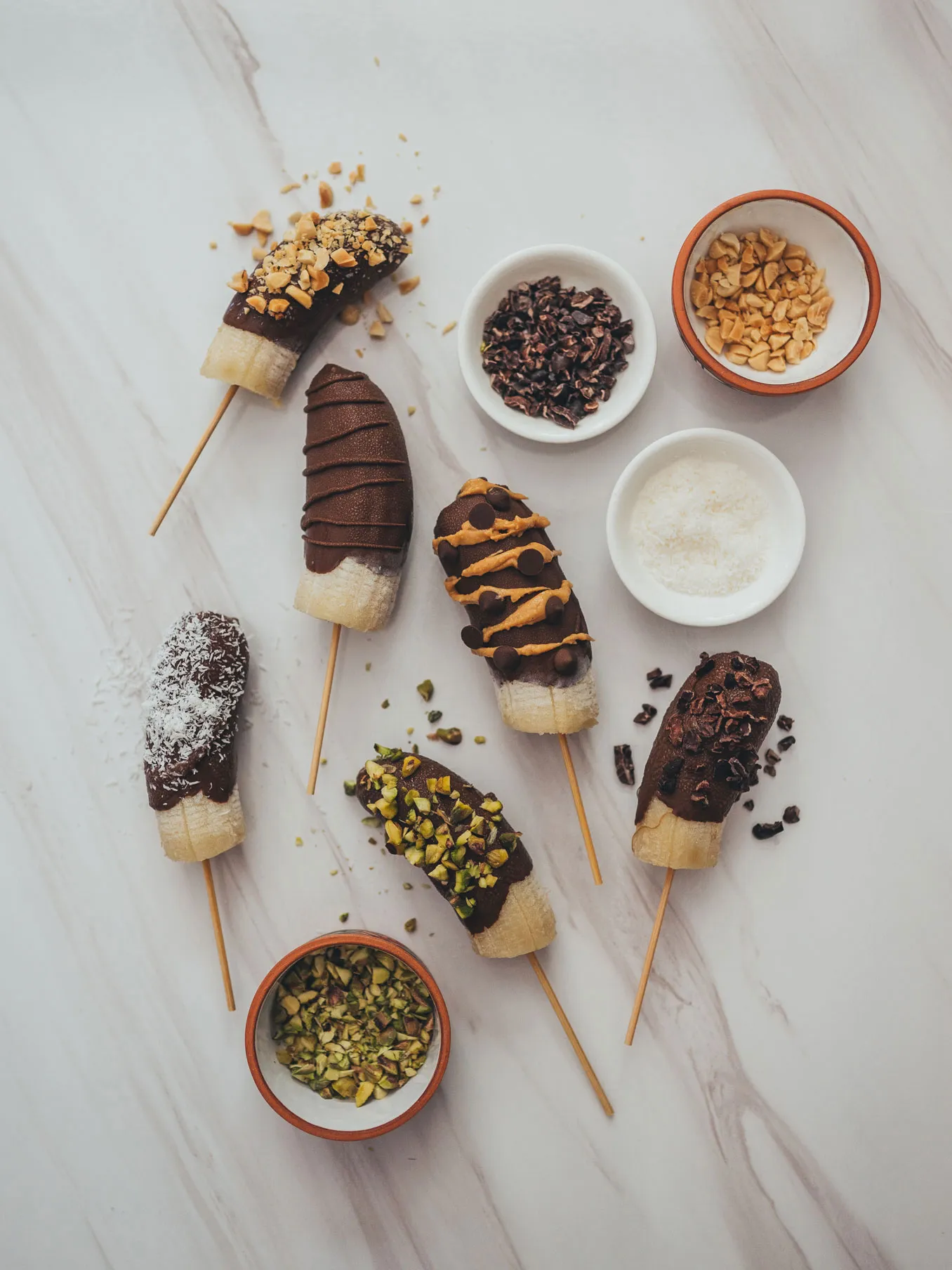 Frozen Chocolate Banana Pops