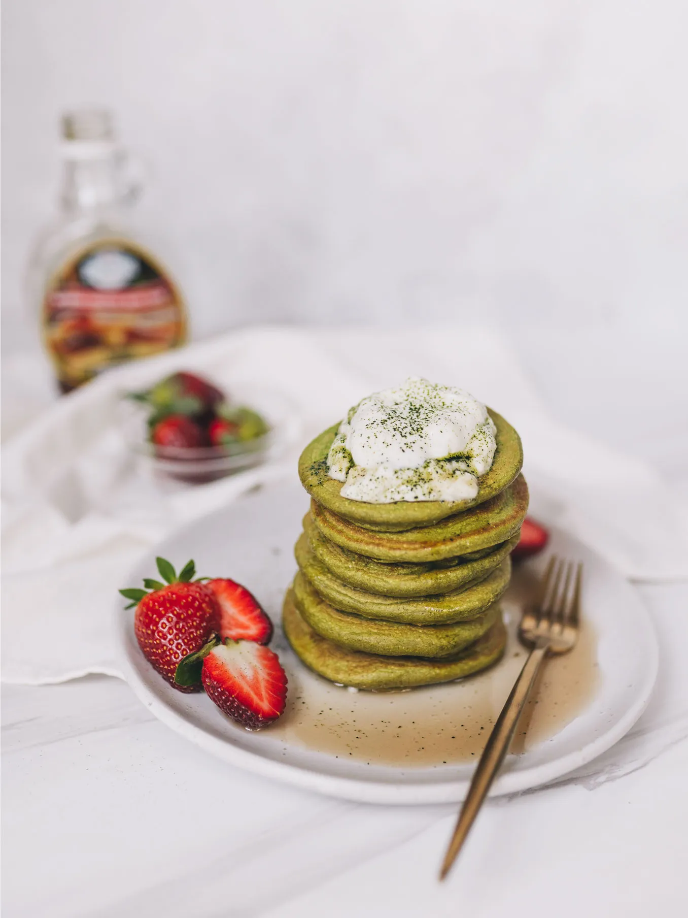 Matcha Protein Pancakes