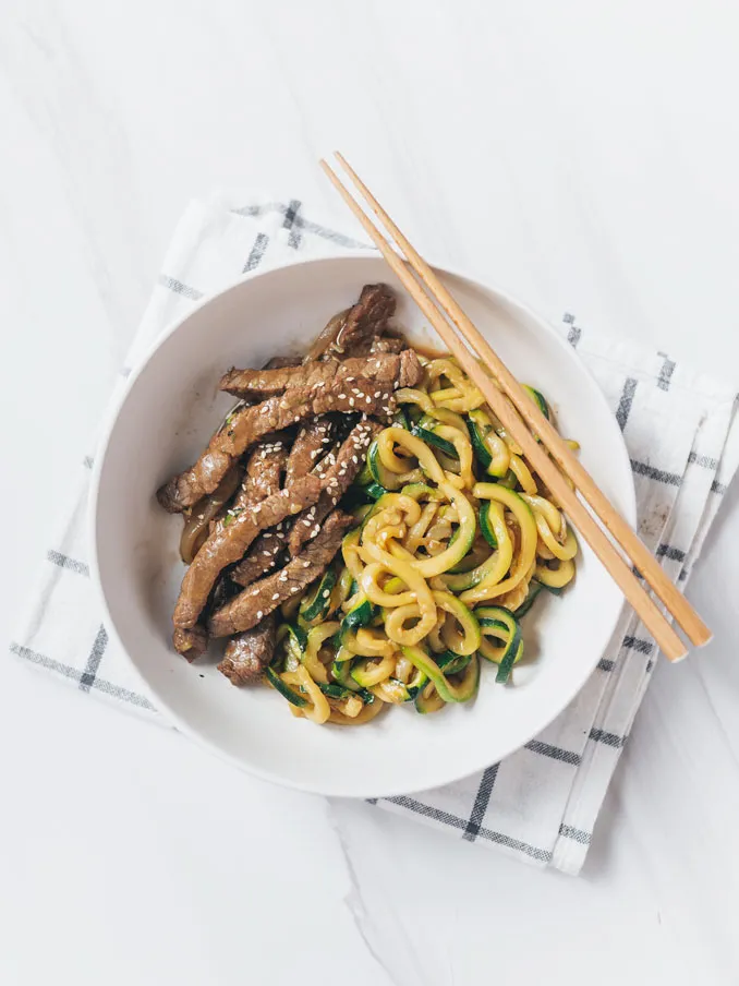 Mongolian Beef with Zoodles