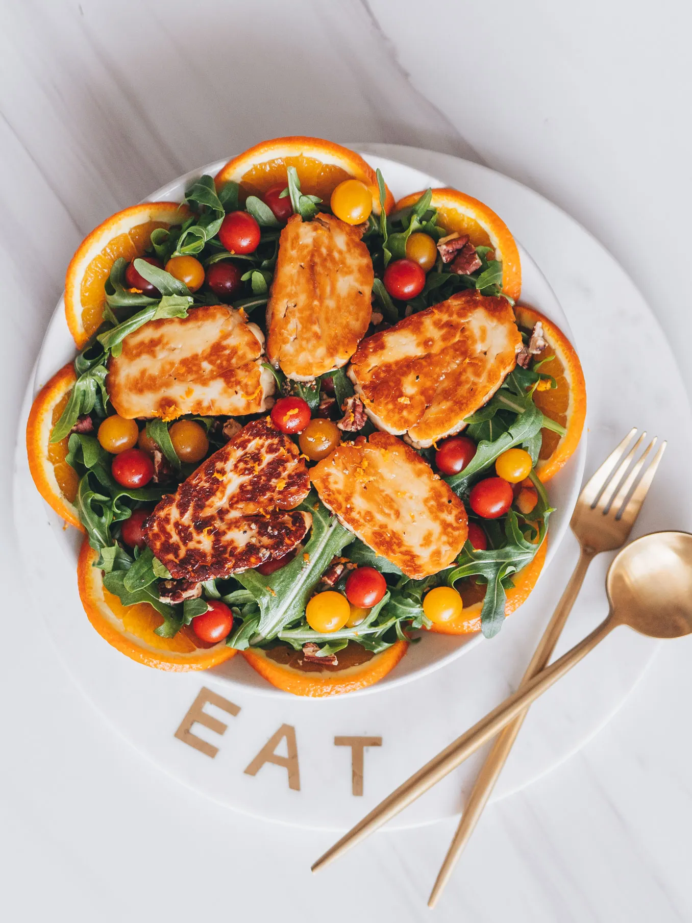 Honey-Glazed Halloumi Salad