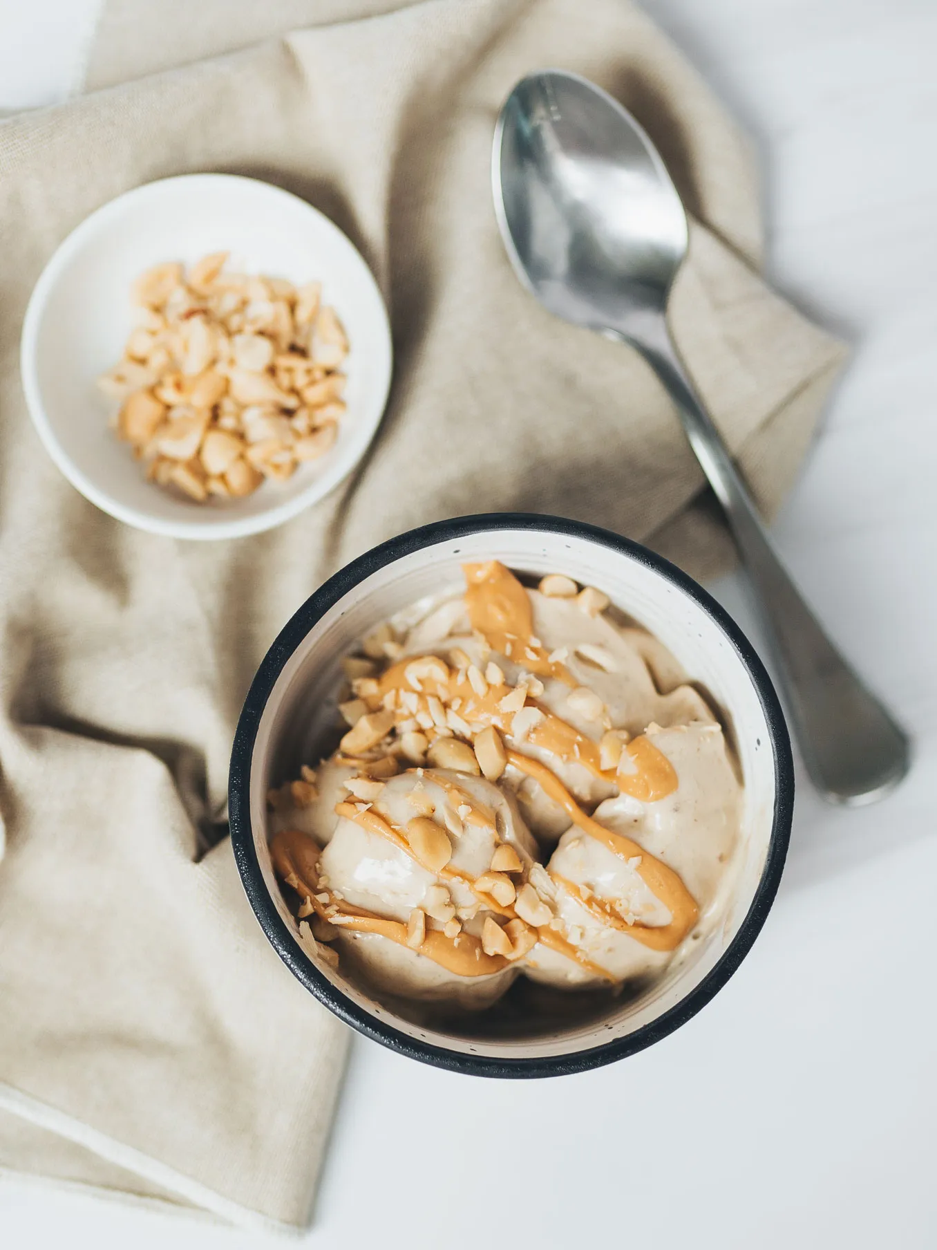 2-Ingredient Peanut Butter Banana Ice Cream