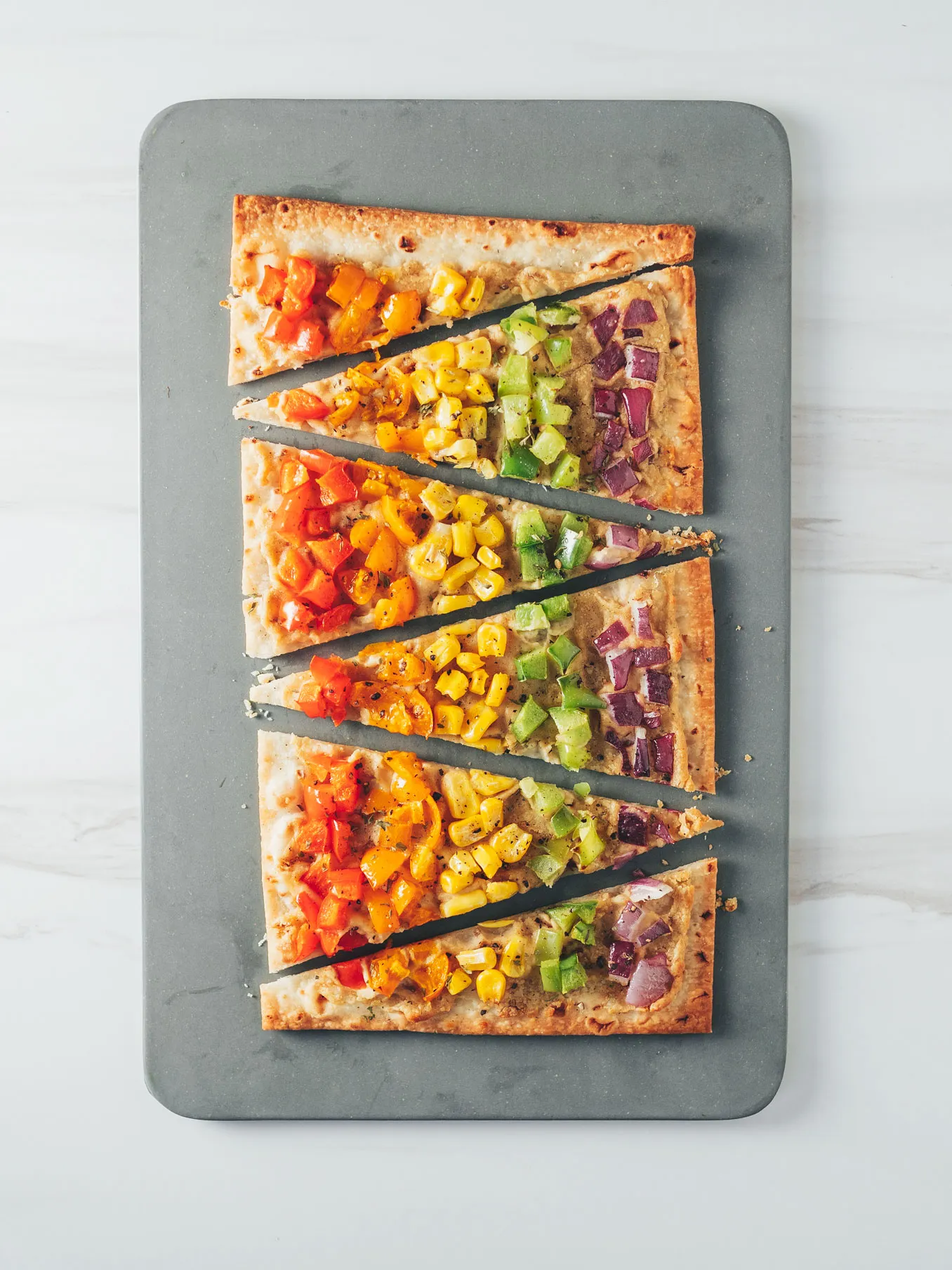 Rainbow Flatbread Pizza