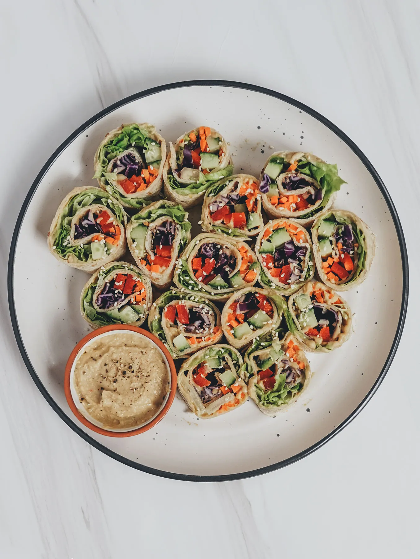 Rainbow Veggie Pinwheels