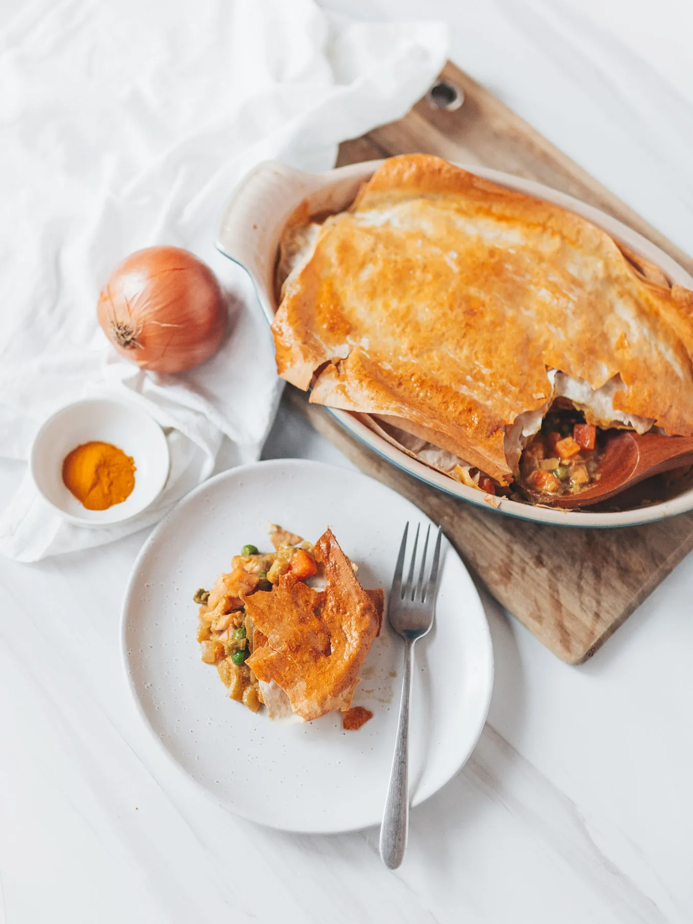 Curried Salmon Pot Pie