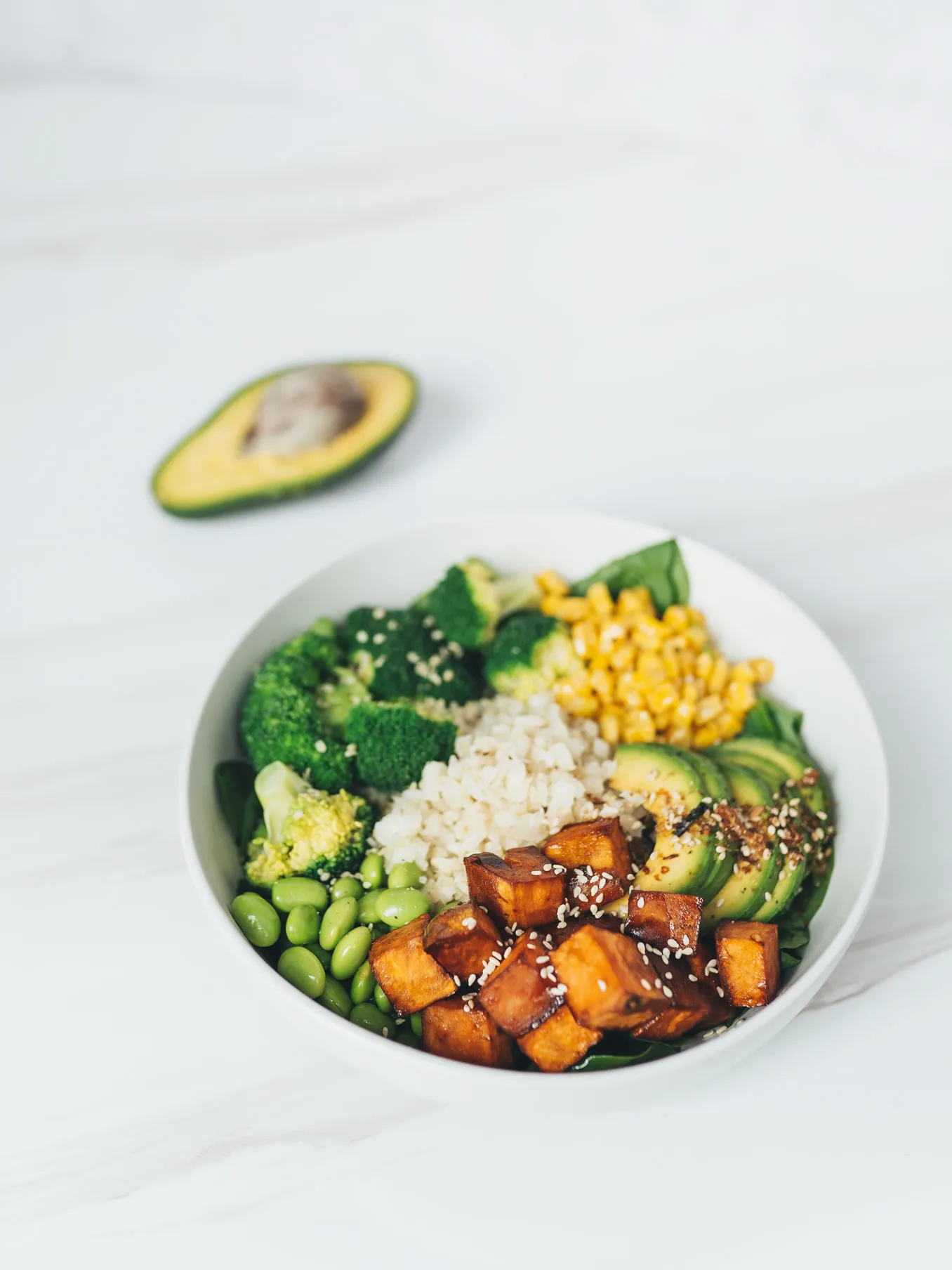 Teriyaki Sweet Potato Buddha Bowl