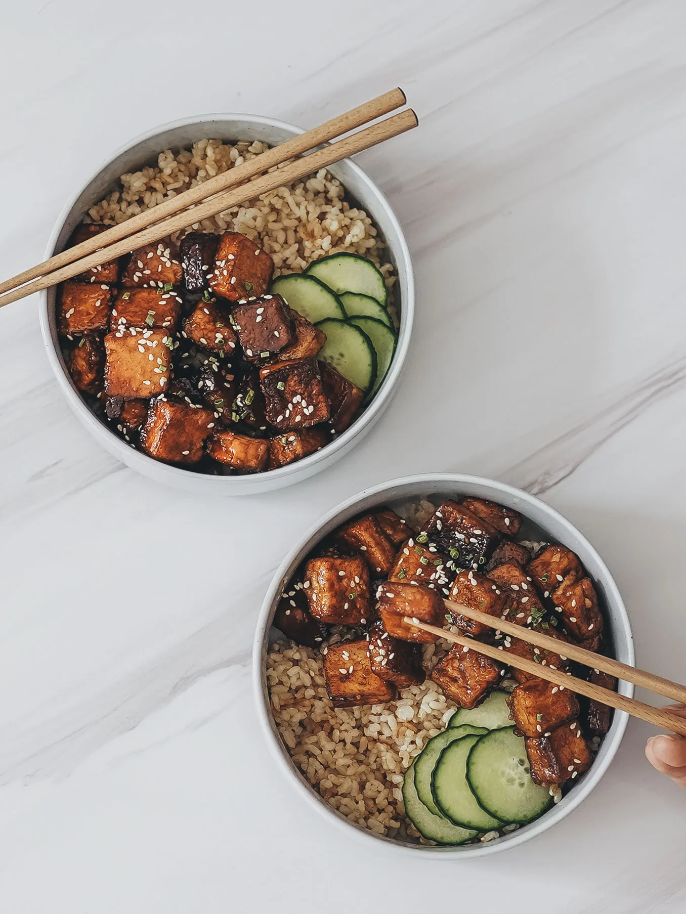 Teriyaki Tofu Rice Bowl