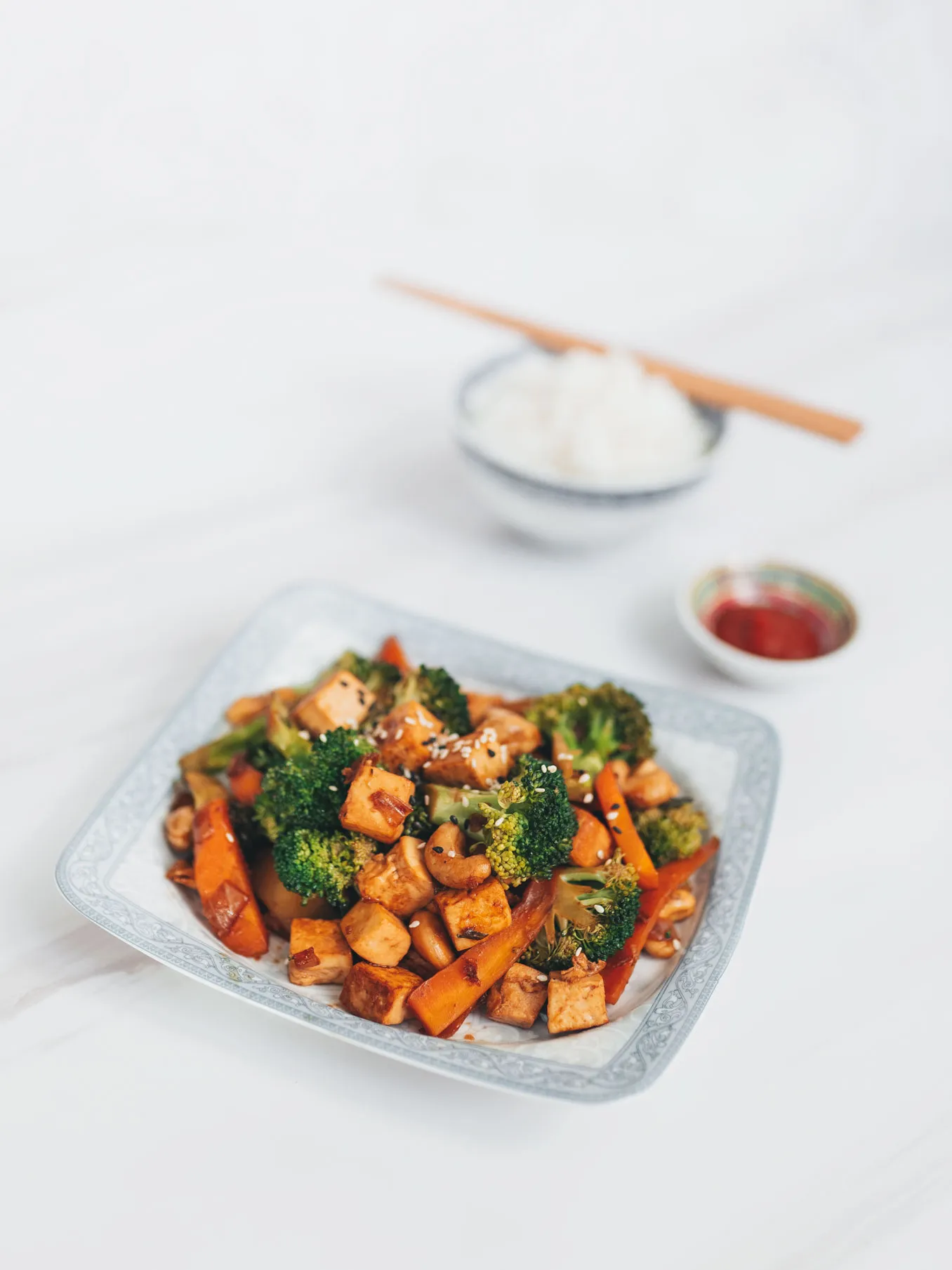 Broccoli Tofu Cashew Stir Fry