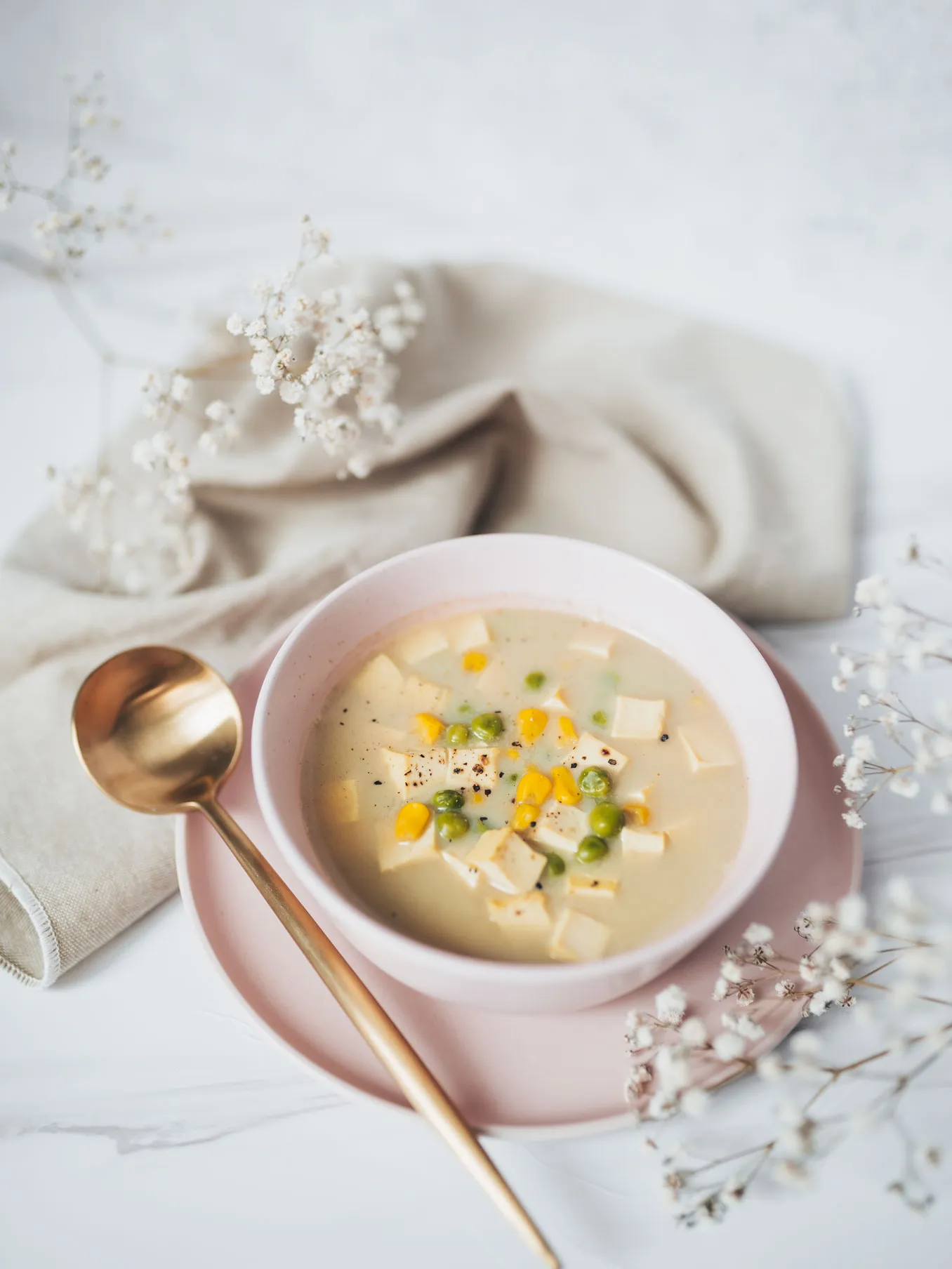 Tofu Veggie Curry Soup