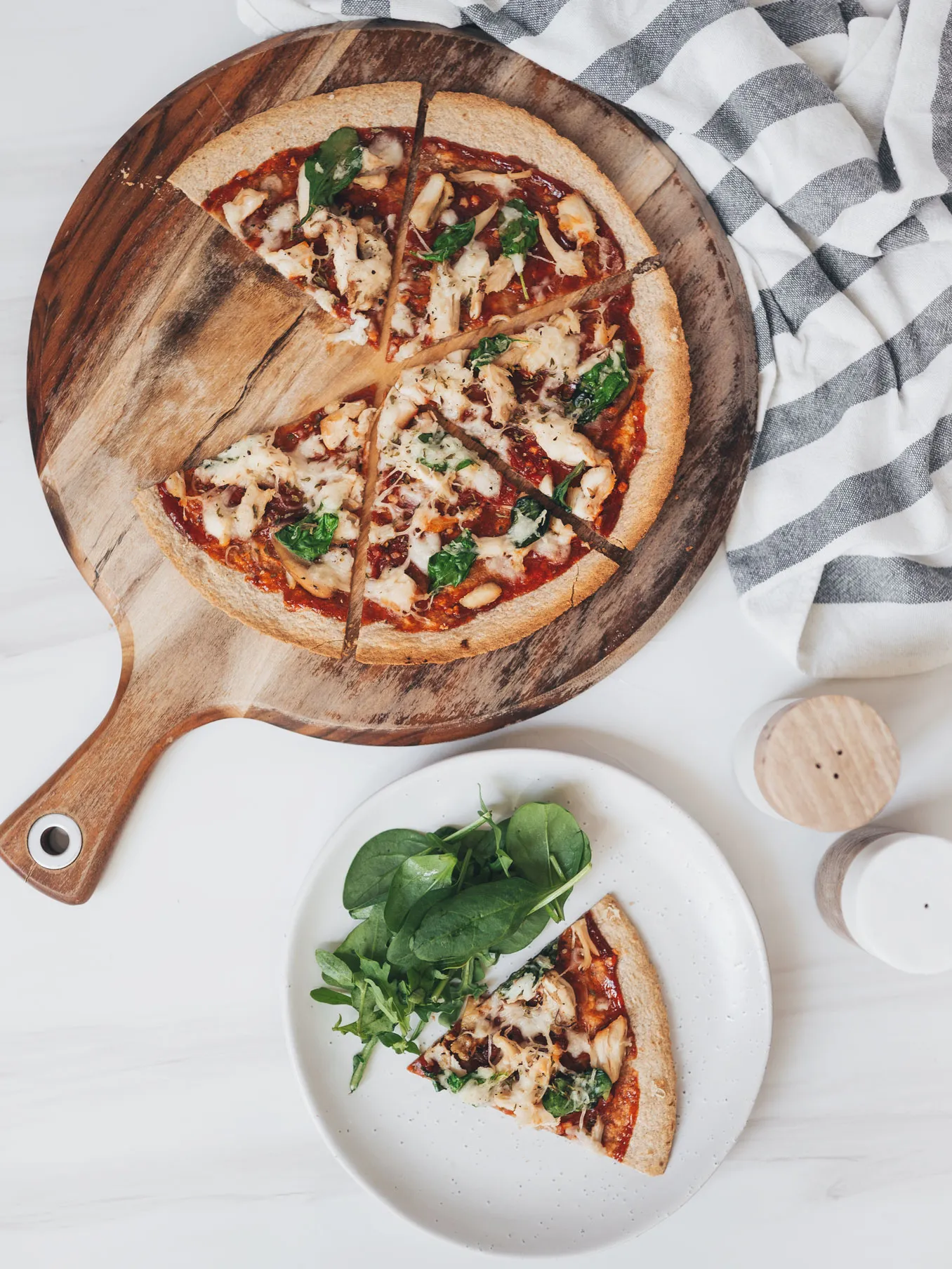 BBQ Chicken Tortilla Pizza