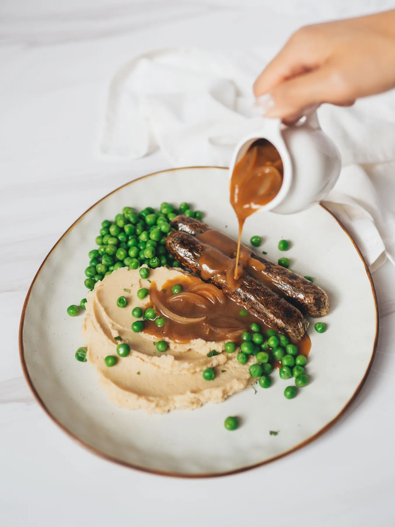 Vegan Bangers And Cauli-Mash