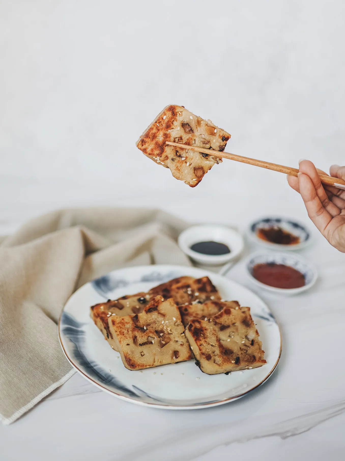 Vegan Turnip Cake (Chinese Lo Bak Go)