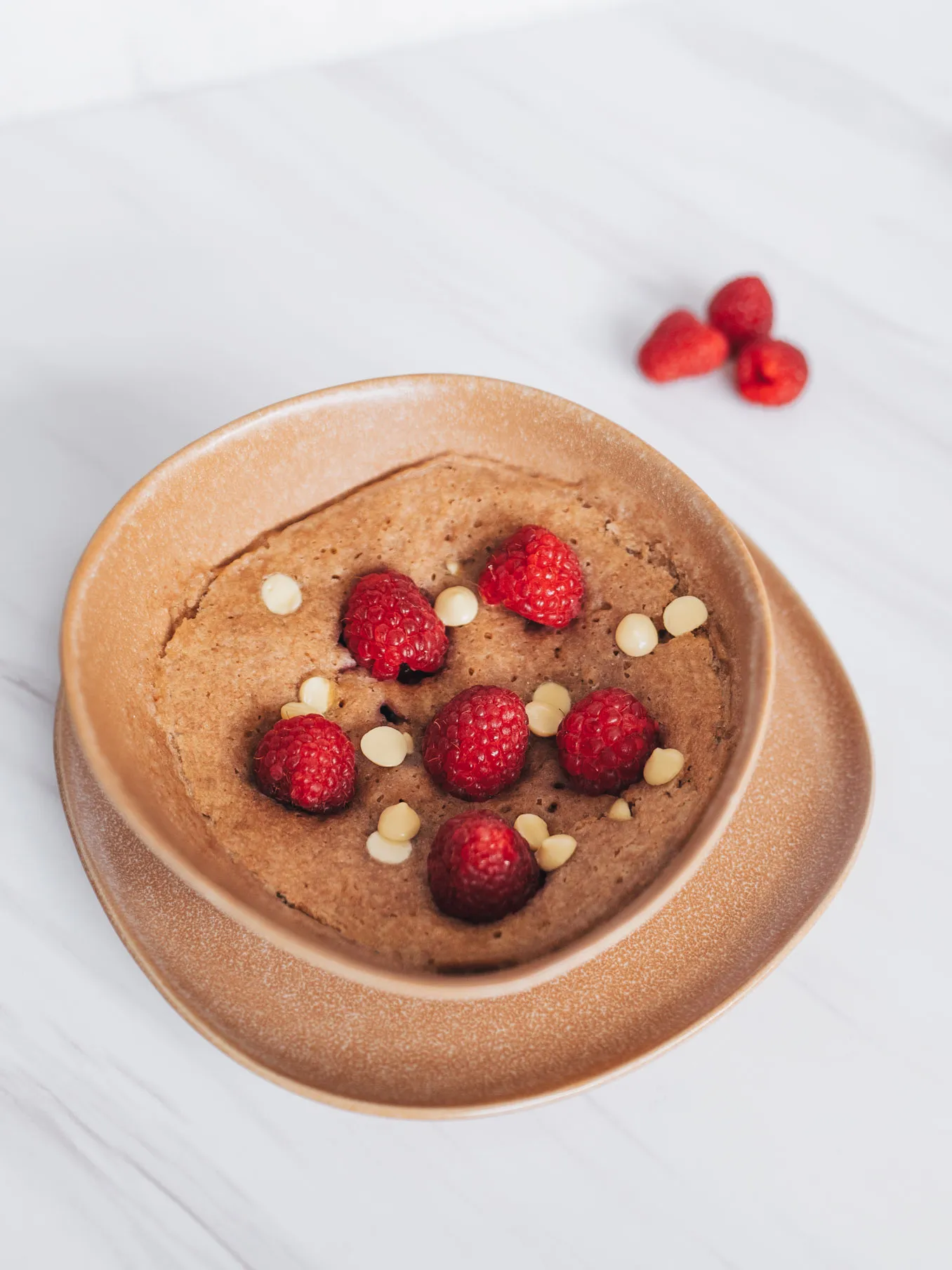 Raspberry White Chocolate Mug Cake